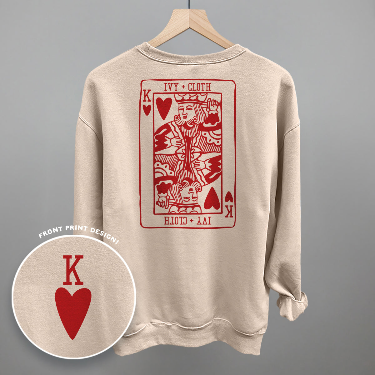 King Of Hearts (Back Print) Ivy + Cloth