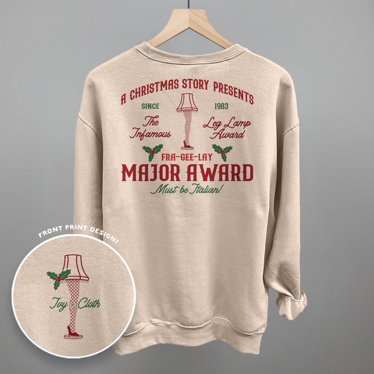 Major Award Leg Lamp (Back Print) Ivy + Cloth