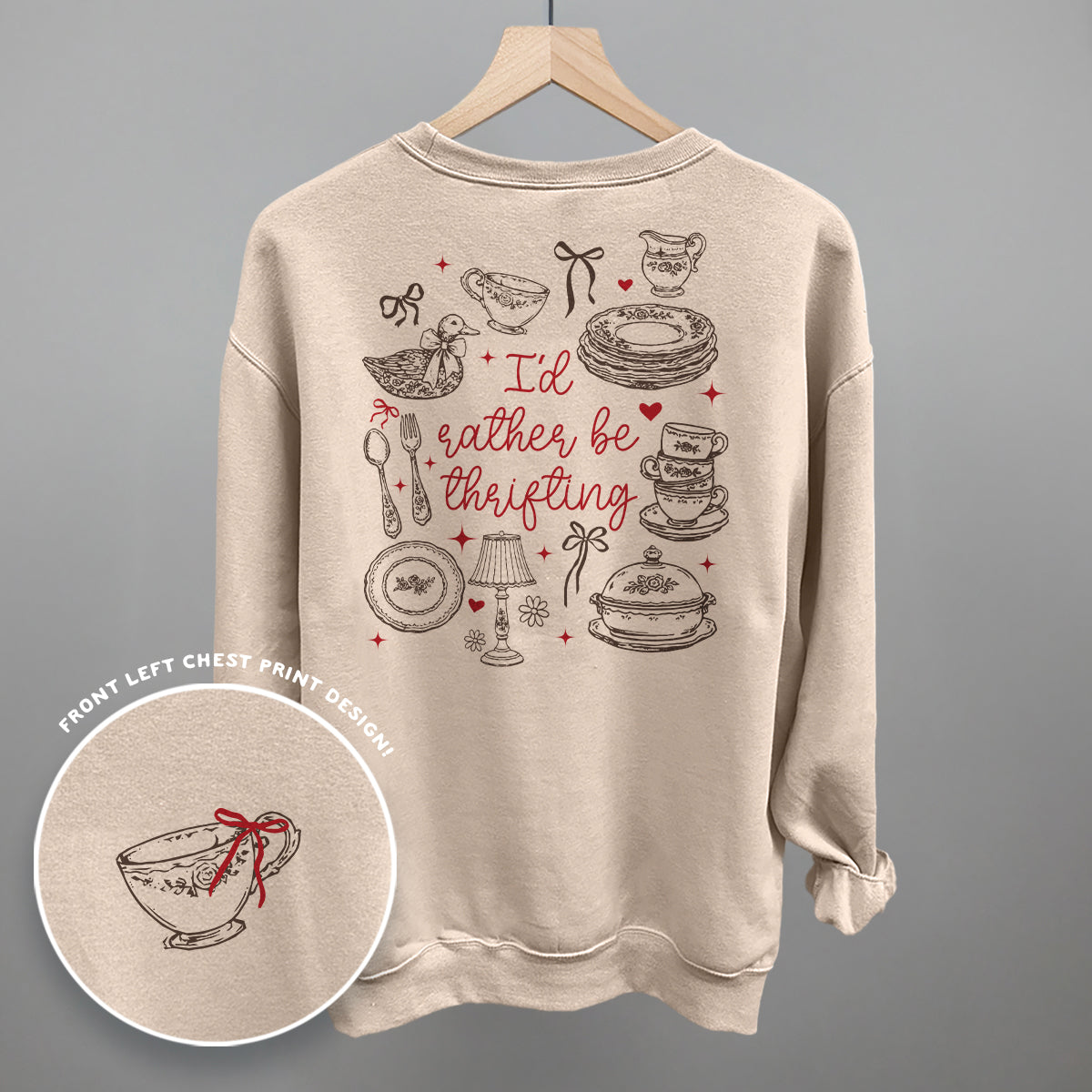 I'd Rather Be Thrifting Doodles (Back Print) Ivy + Cloth