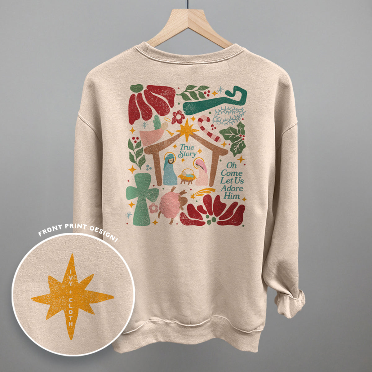Nativity Doodle (Back Print) Ivy + Cloth