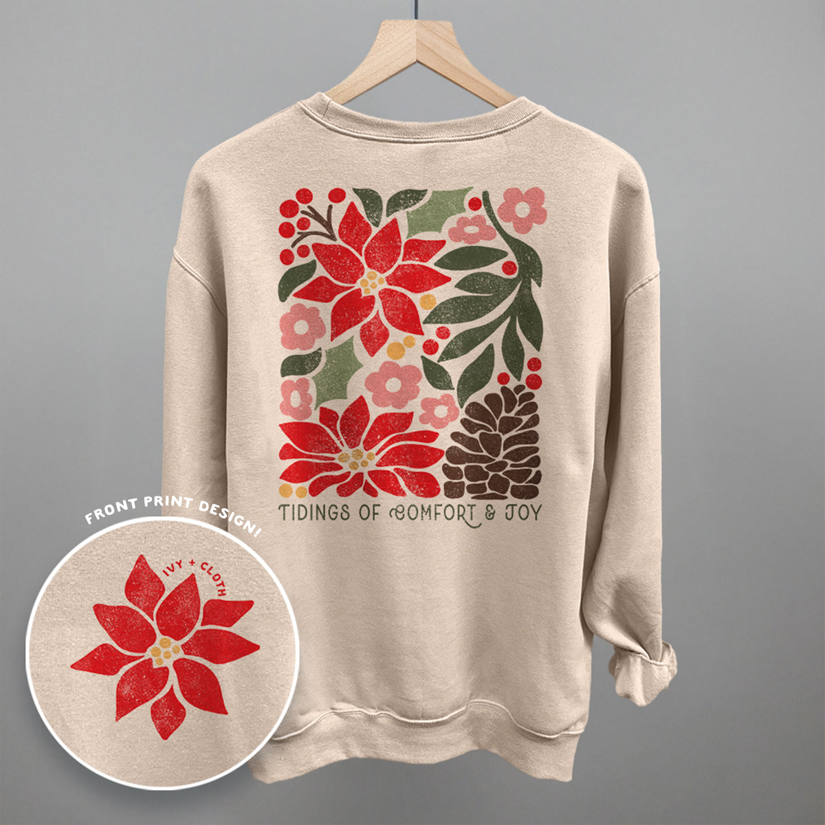 Tidings Of Comfort & Joy (Back Print) Ivy + Cloth
