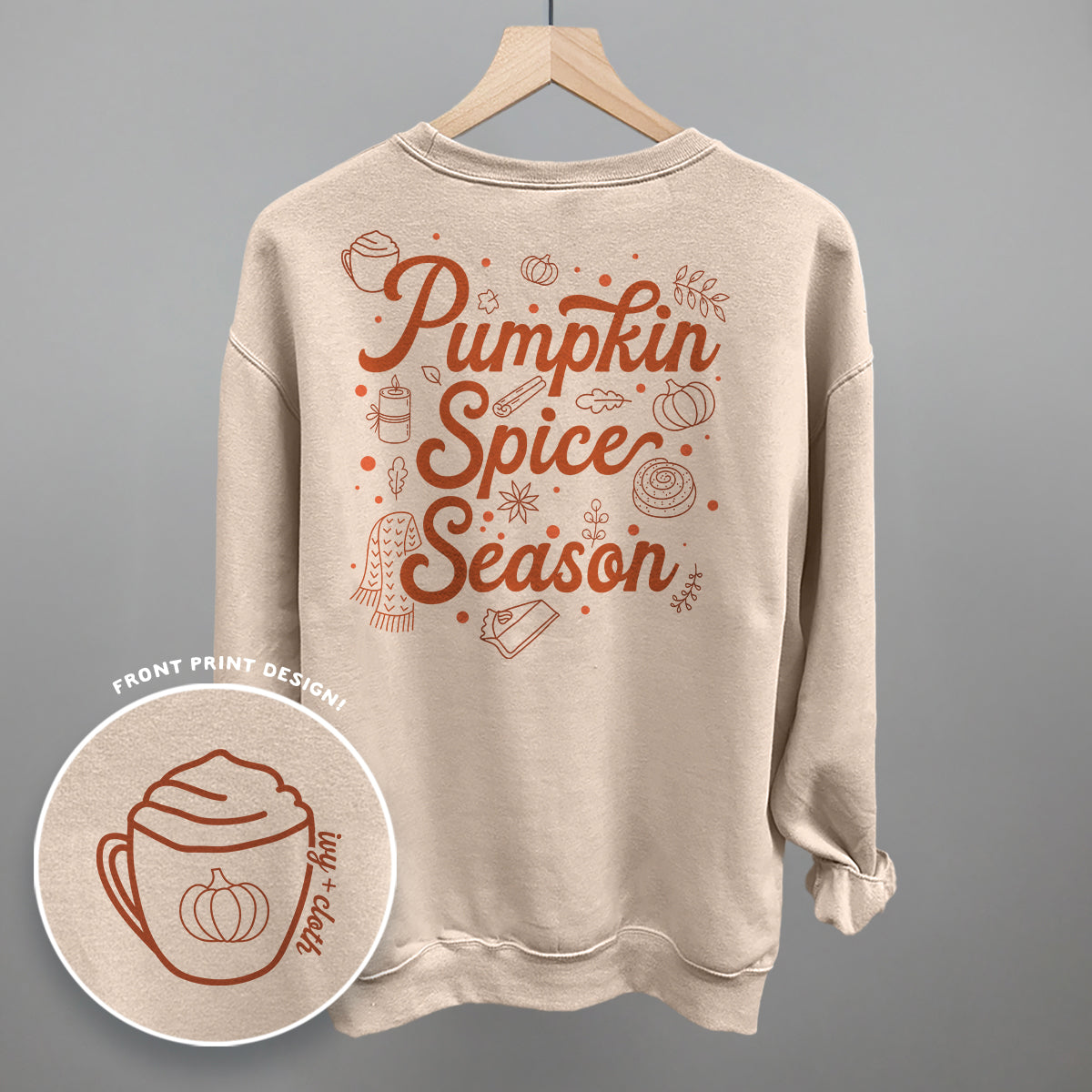 Pumpkin Spice Season Doodles (Back Print) Ivy + Cloth