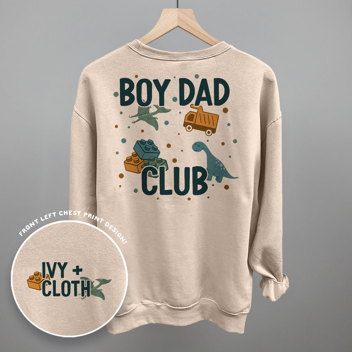 Boy Dad Club Doodles (Back Print) Ivy + Cloth