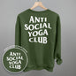 Anti Social Yoga Club (White) (Back Print) Ivy + Cloth