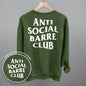 Anti Social Barre Club (White) (Back Print) Ivy + Cloth