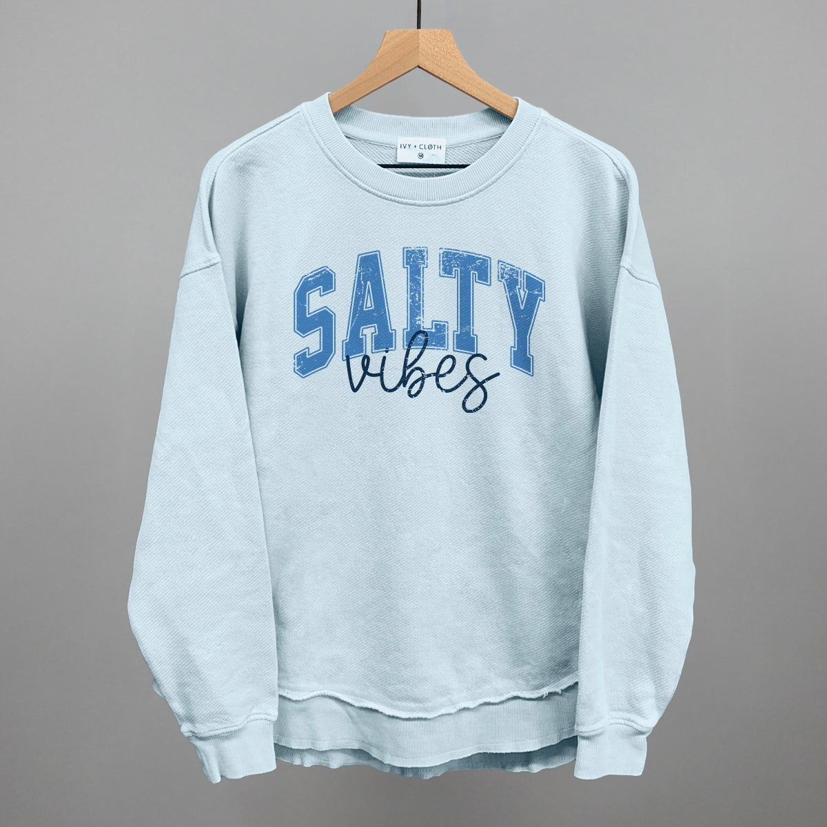 Salty Vibes Arch + Script Distressed Ivy + Cloth