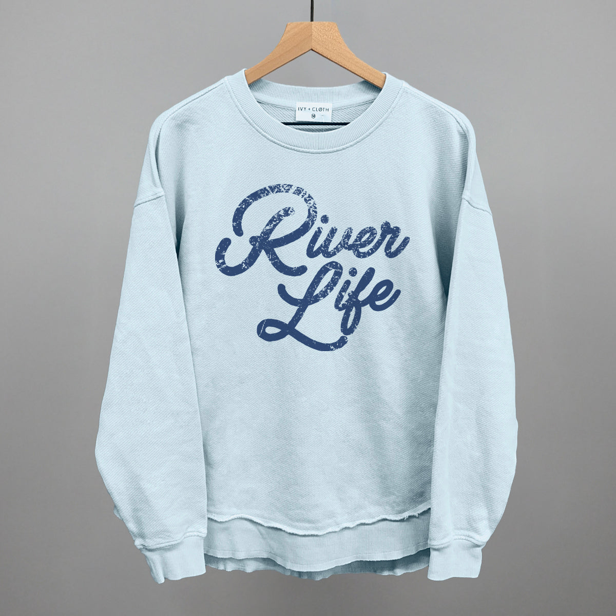 River Life (Distressed Script) Ivy + Cloth