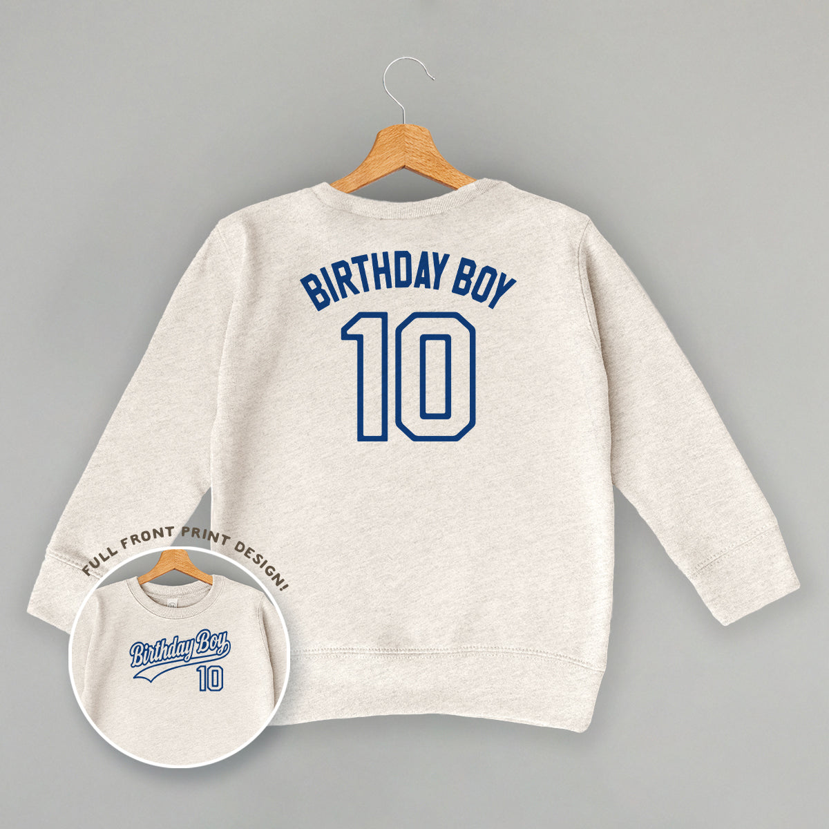 Birthday Boy Varsity #10 (Kids Back Print) Ivy + Cloth