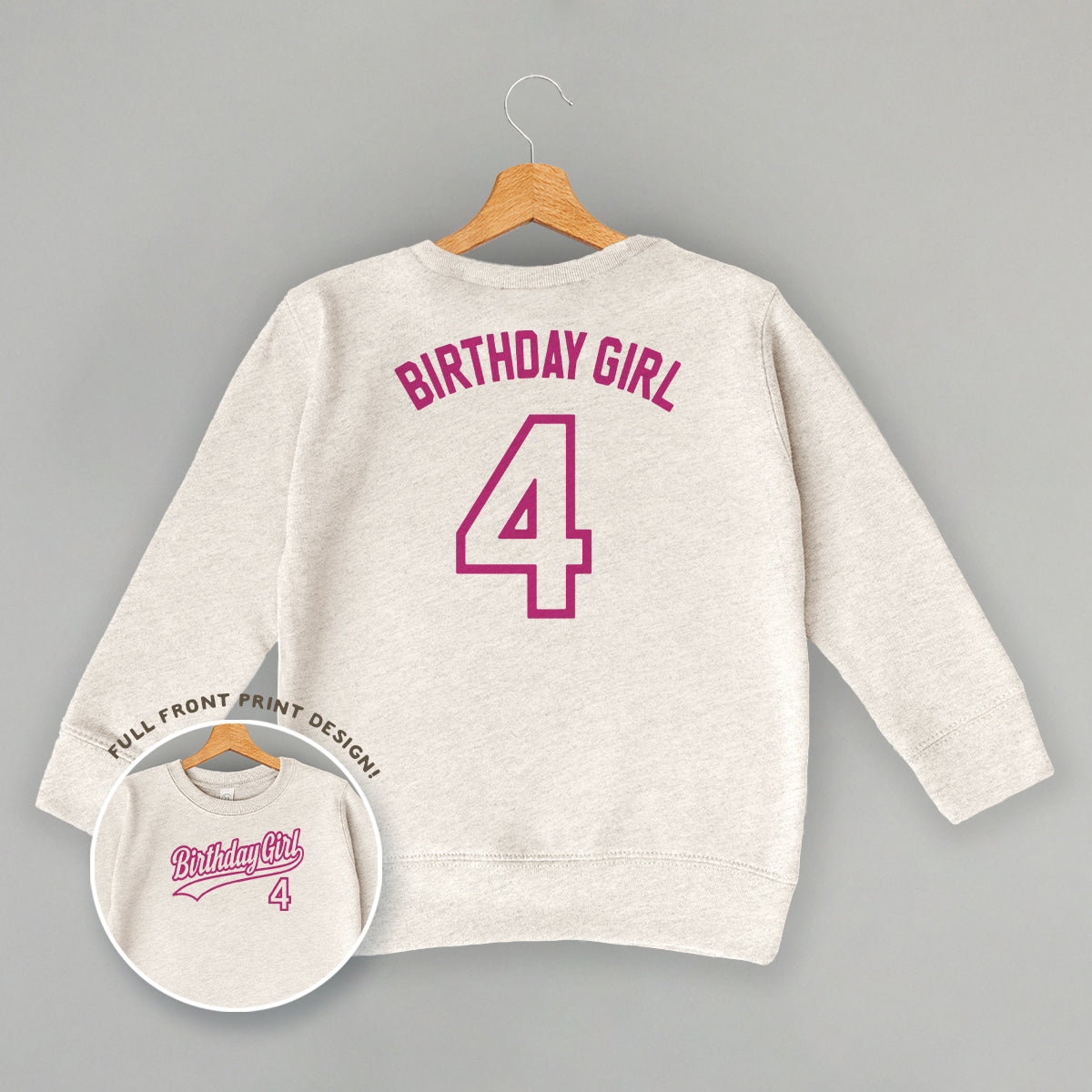 Birthday Girl Varsity #4 (Kids Back Print) Ivy + Cloth