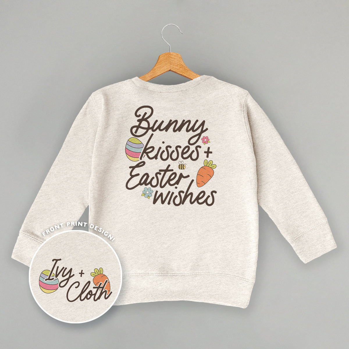 Bunny Kisses + Easter Wishes (Kids Back Print) Ivy + Cloth