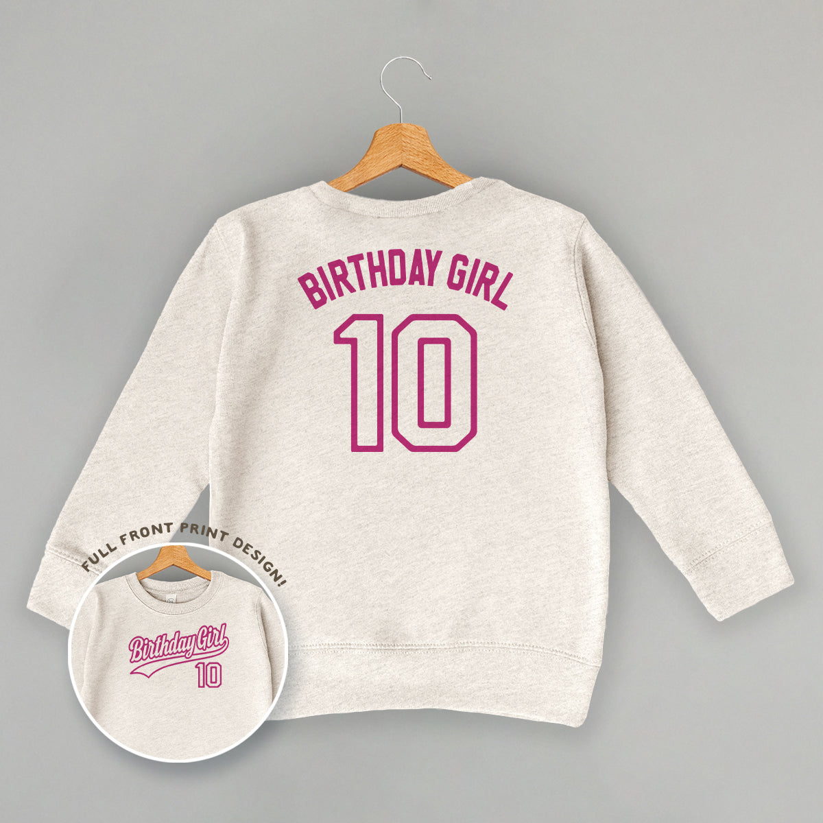 Birthday Girl Varsity #10 (Kids Back Print) Ivy + Cloth
