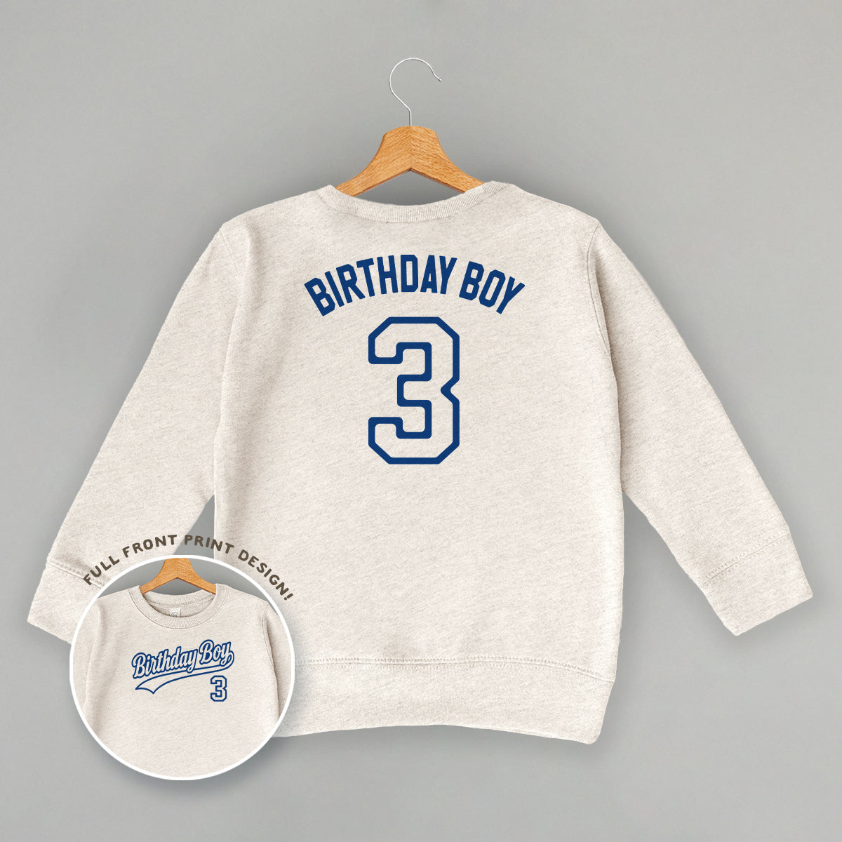 Birthday Boy Varsity #3 (Kids Back Print) Ivy + Cloth