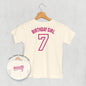 Birthday Girl Varsity #7 (Kids Back Print) Ivy + Cloth
