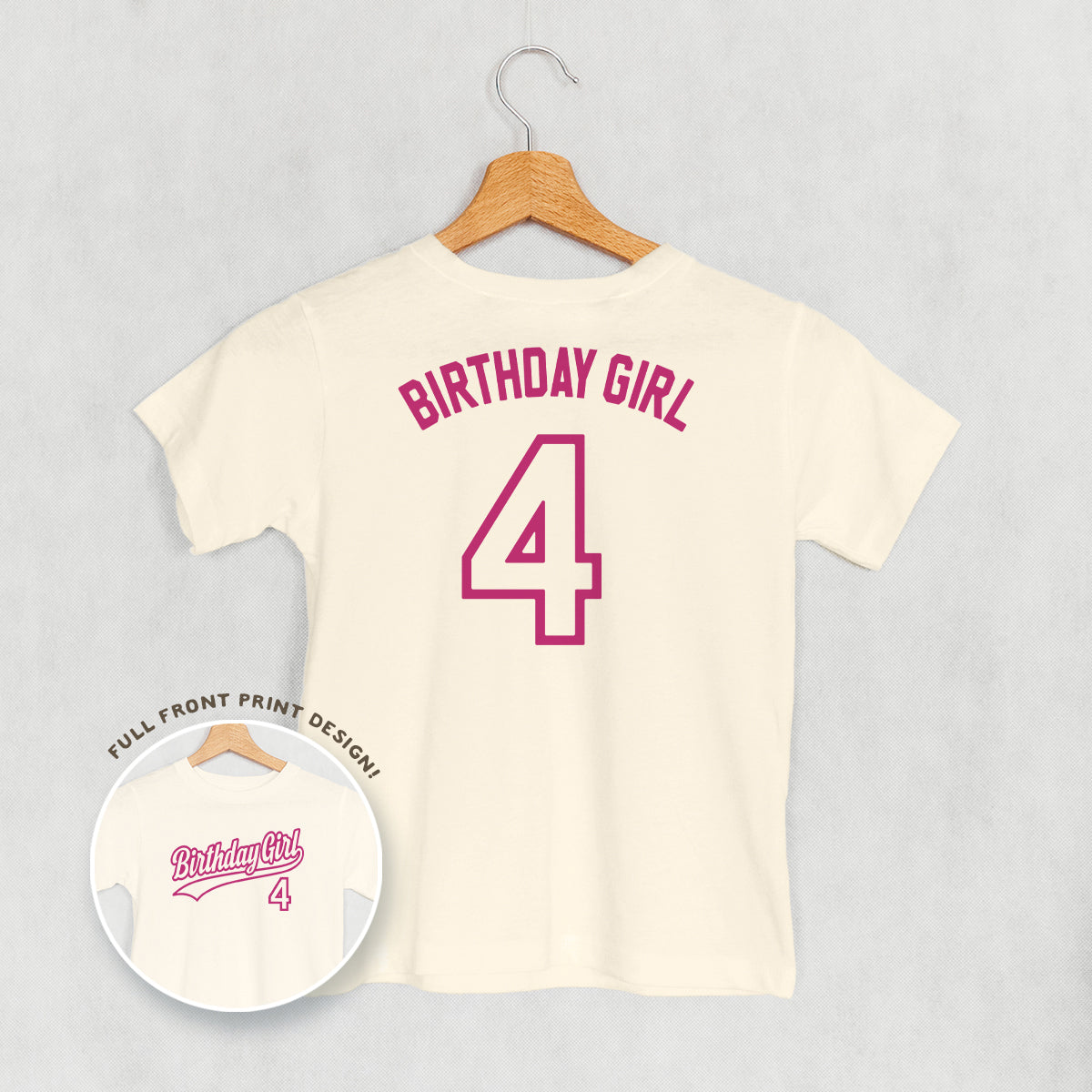 Birthday Girl Varsity #4 (Kids Back Print) Ivy + Cloth
