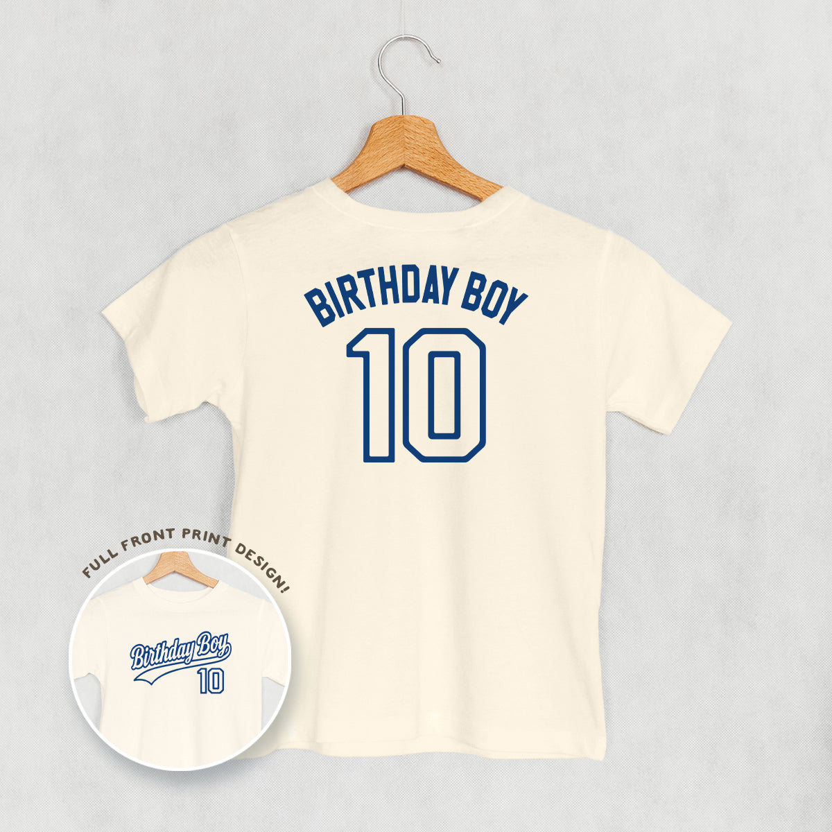 Birthday Boy Varsity #10 (Kids Back Print) Ivy + Cloth