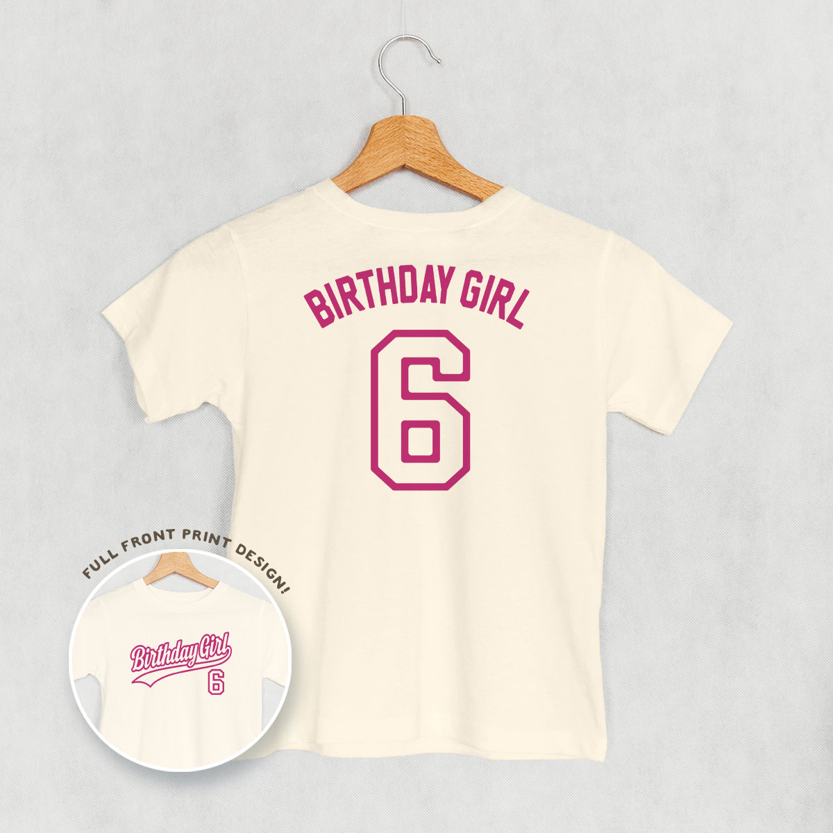 Birthday Girl Varsity #6 (Kids Back Print) Ivy + Cloth