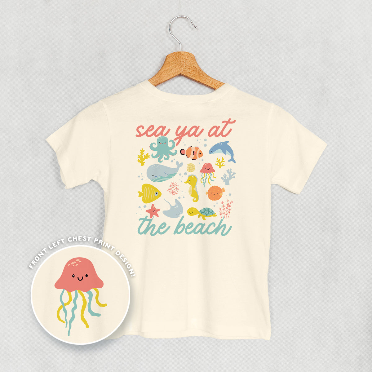 Sea Ya At The Beach Doodles (Kids Back Print) Ivy + Cloth