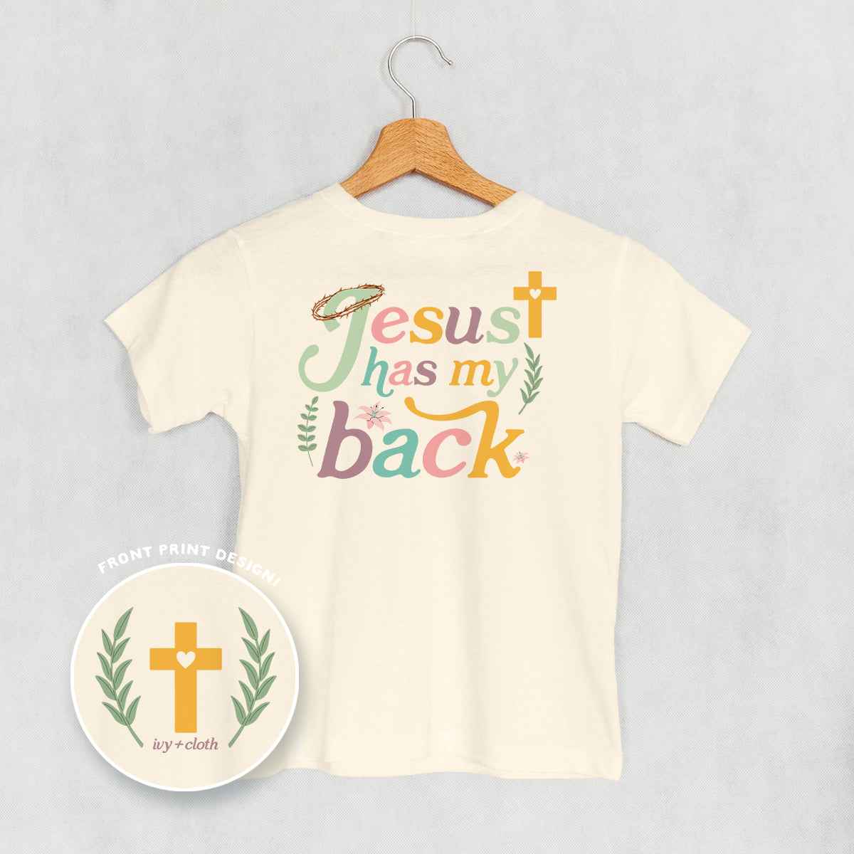 Jesus Has My Back (Kids Back Print) Ivy + Cloth