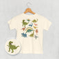 Dinosaur Doodles Blue/Green (Kids Back Print) Ivy + Cloth