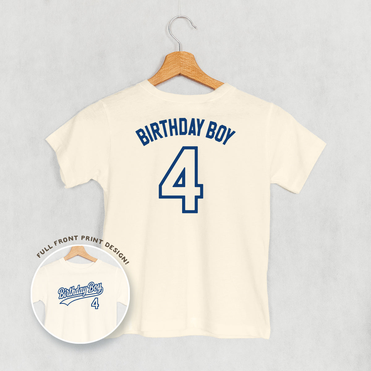 Birthday Boy Varsity #4 (Kids Back Print) Ivy + Cloth