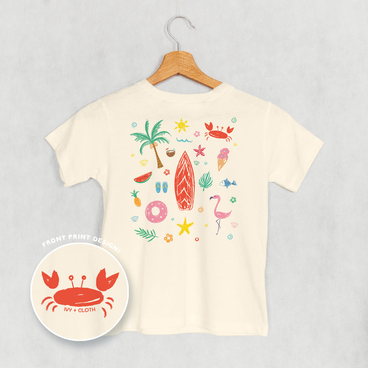 Beach Doodles (Kids Back Print) Ivy + Cloth