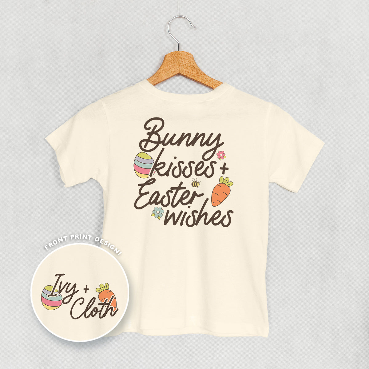 Bunny Kisses + Easter Wishes (Kids Back Print) Ivy + Cloth