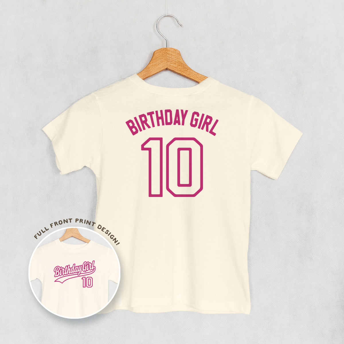 Birthday Girl Varsity #10 (Kids Back Print) Ivy + Cloth