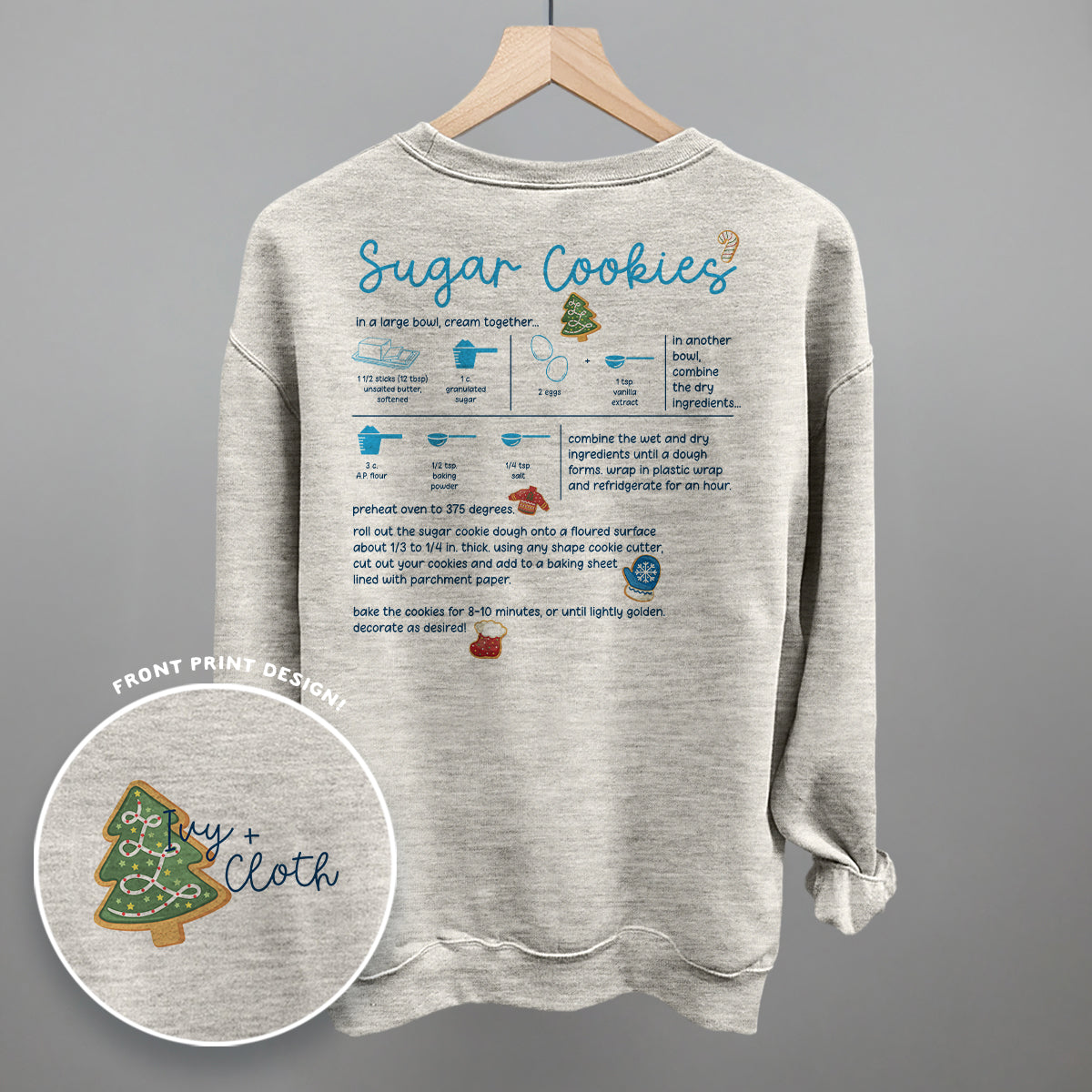 Sugar Cookie Recipe (Back Print) Ivy + Cloth