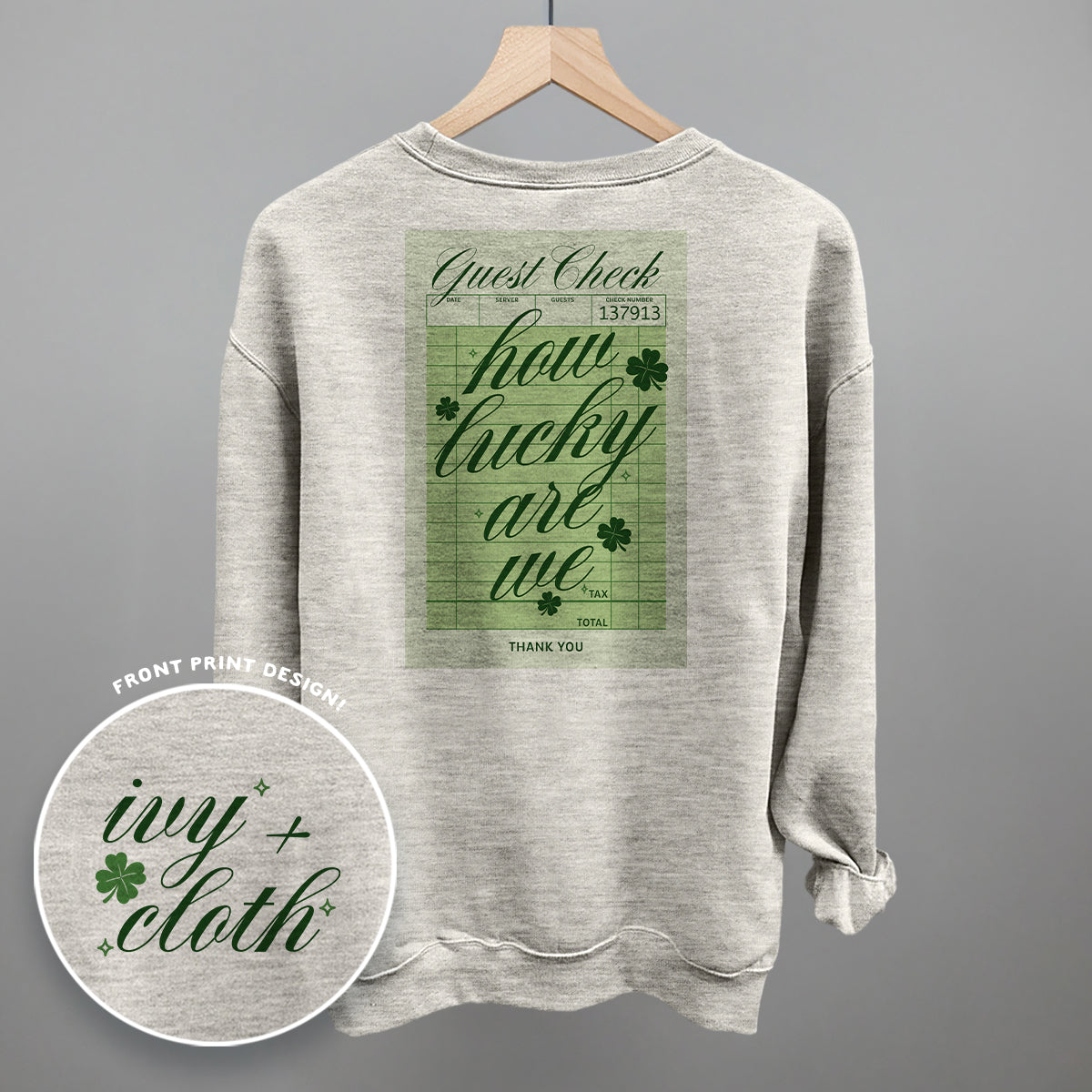 How Lucky Are We Guest Check (Back Print) Ivy + Cloth