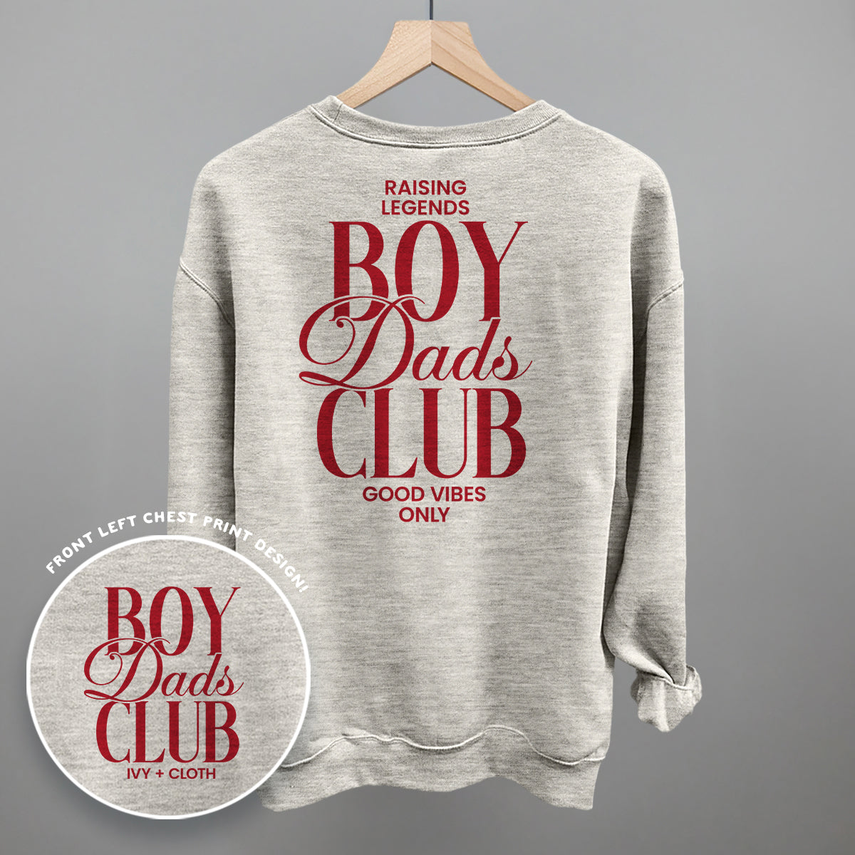 Boy Dads Club (Red) (Back Print) Ivy + Cloth