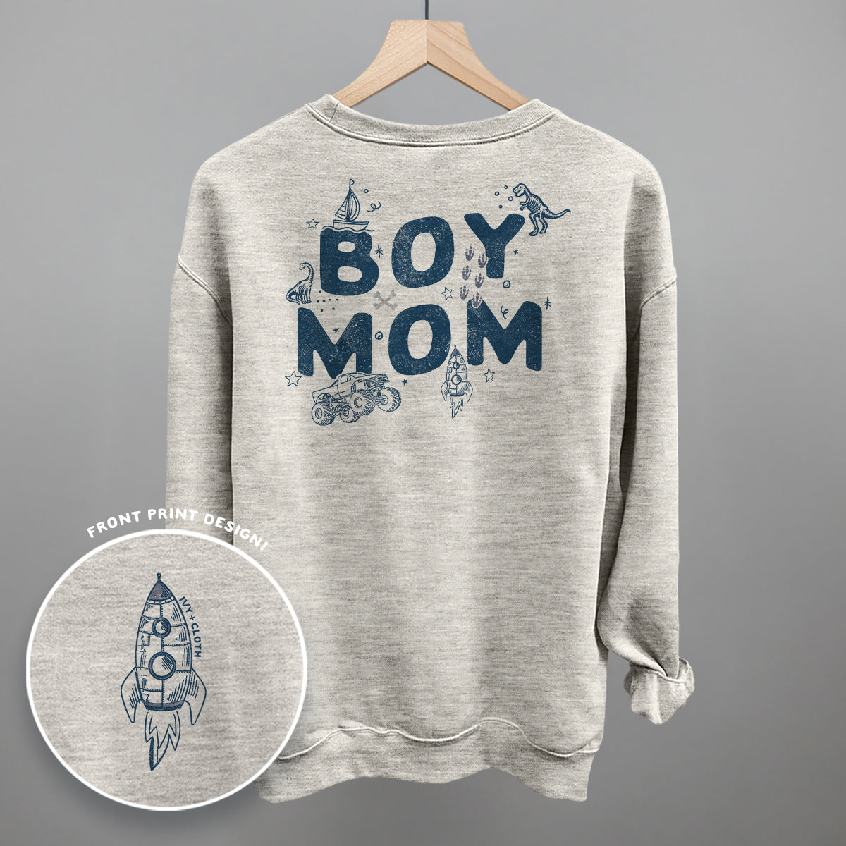 Boy Mom Doodles (Back Print) Ivy + Cloth