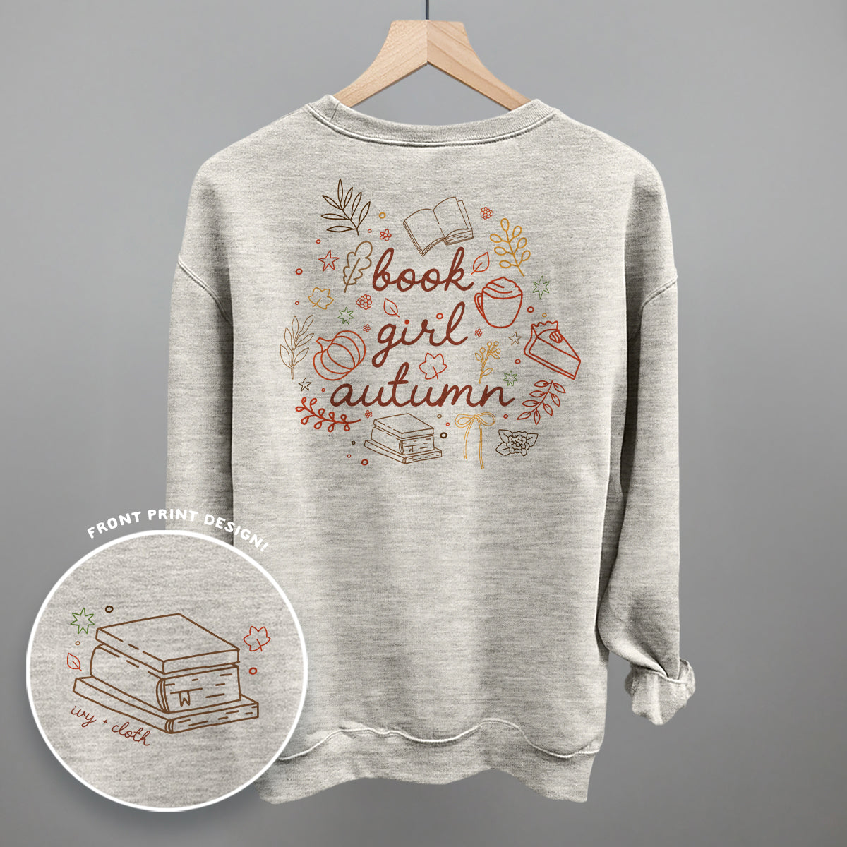 Book Girl Autumn (Back Print) Ivy + Cloth