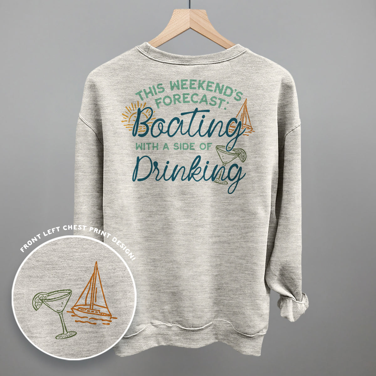 Weekend Forecast- Boating and Drinking (Back Print) Ivy + Cloth