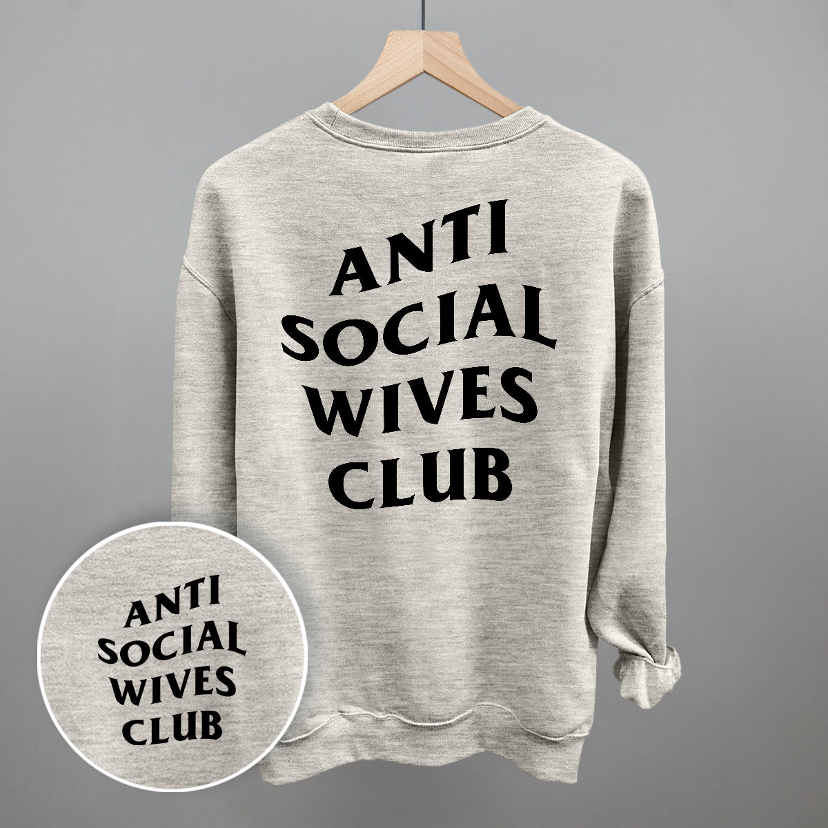 Anti Social Wives Club (Black) (Back Print) Ivy + Cloth