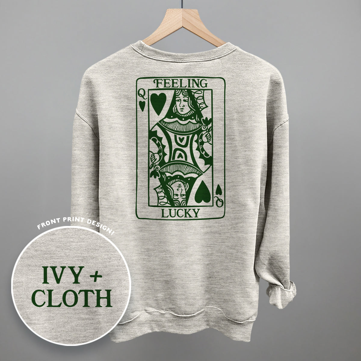 Feeling Lucky Queen Of Hearts (Back Print) Ivy + Cloth