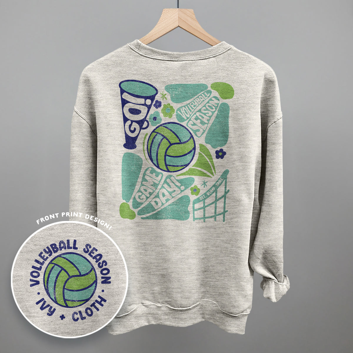 Volleyball Season Doodles (Back Print) Ivy + Cloth