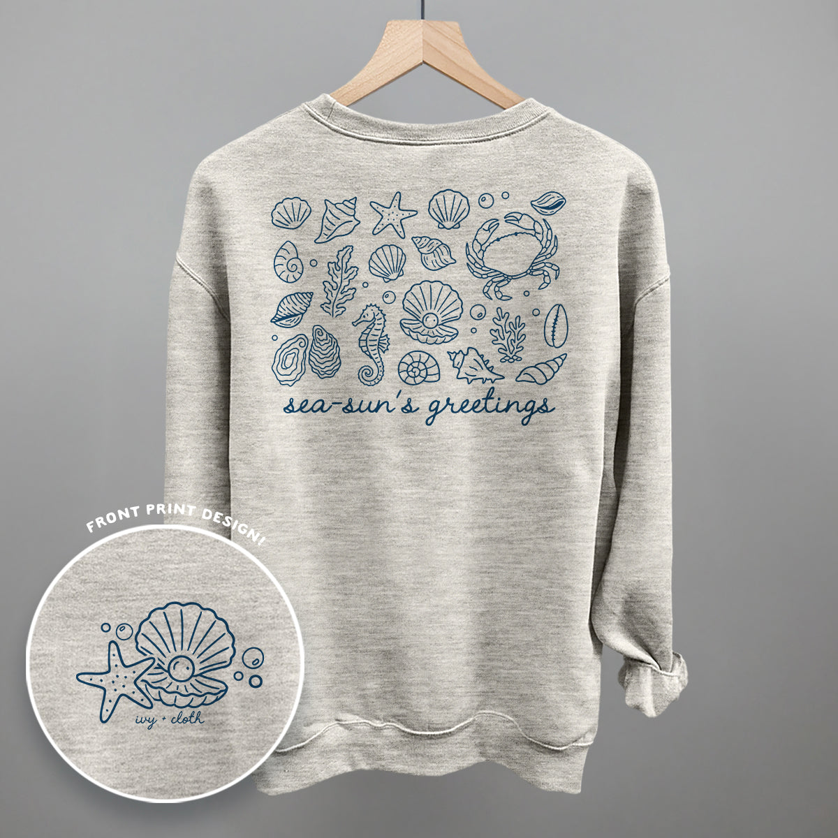 Sea-Sun's Greetings (Back Print) Ivy + Cloth