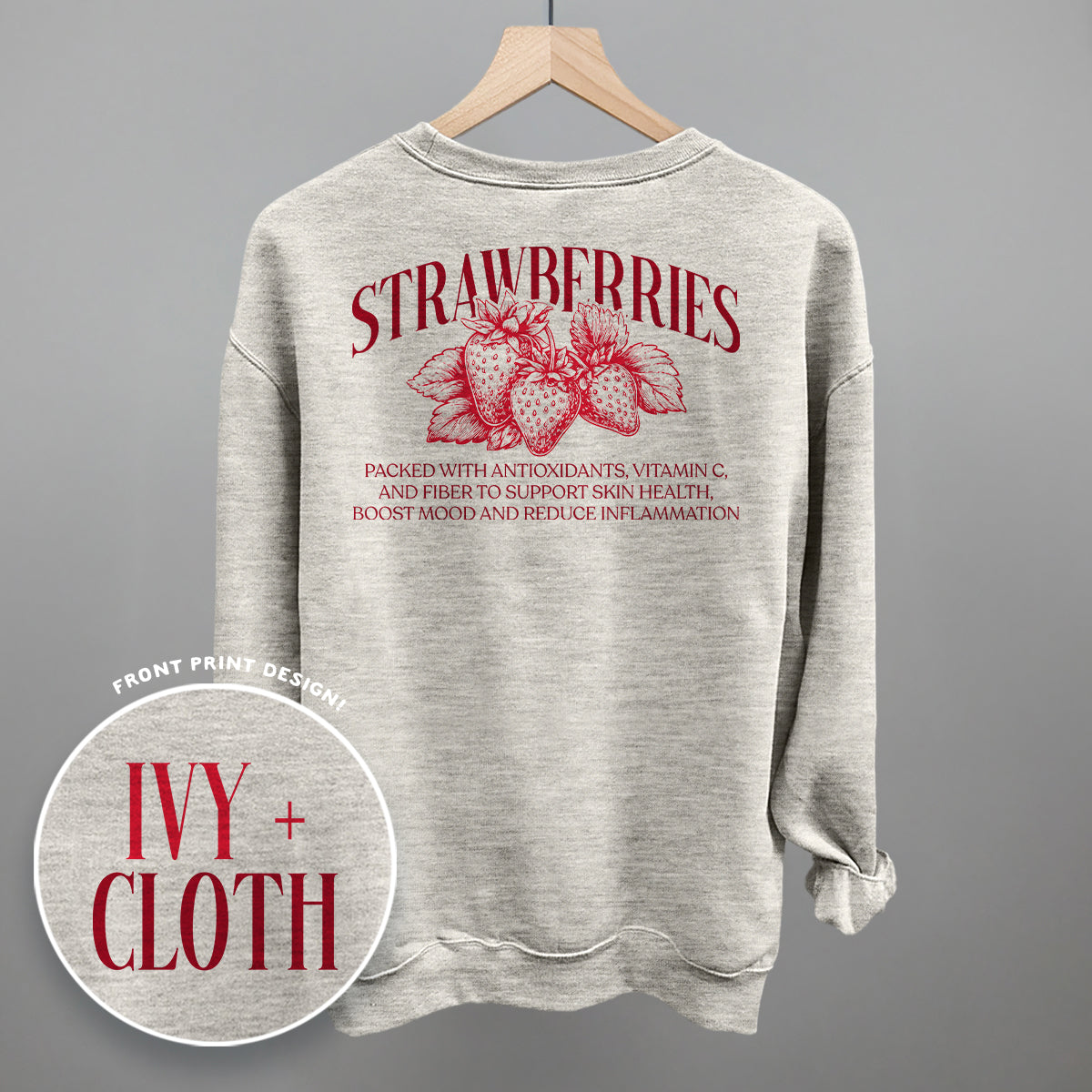 Strawberry Wellness (Back Print) Ivy + Cloth