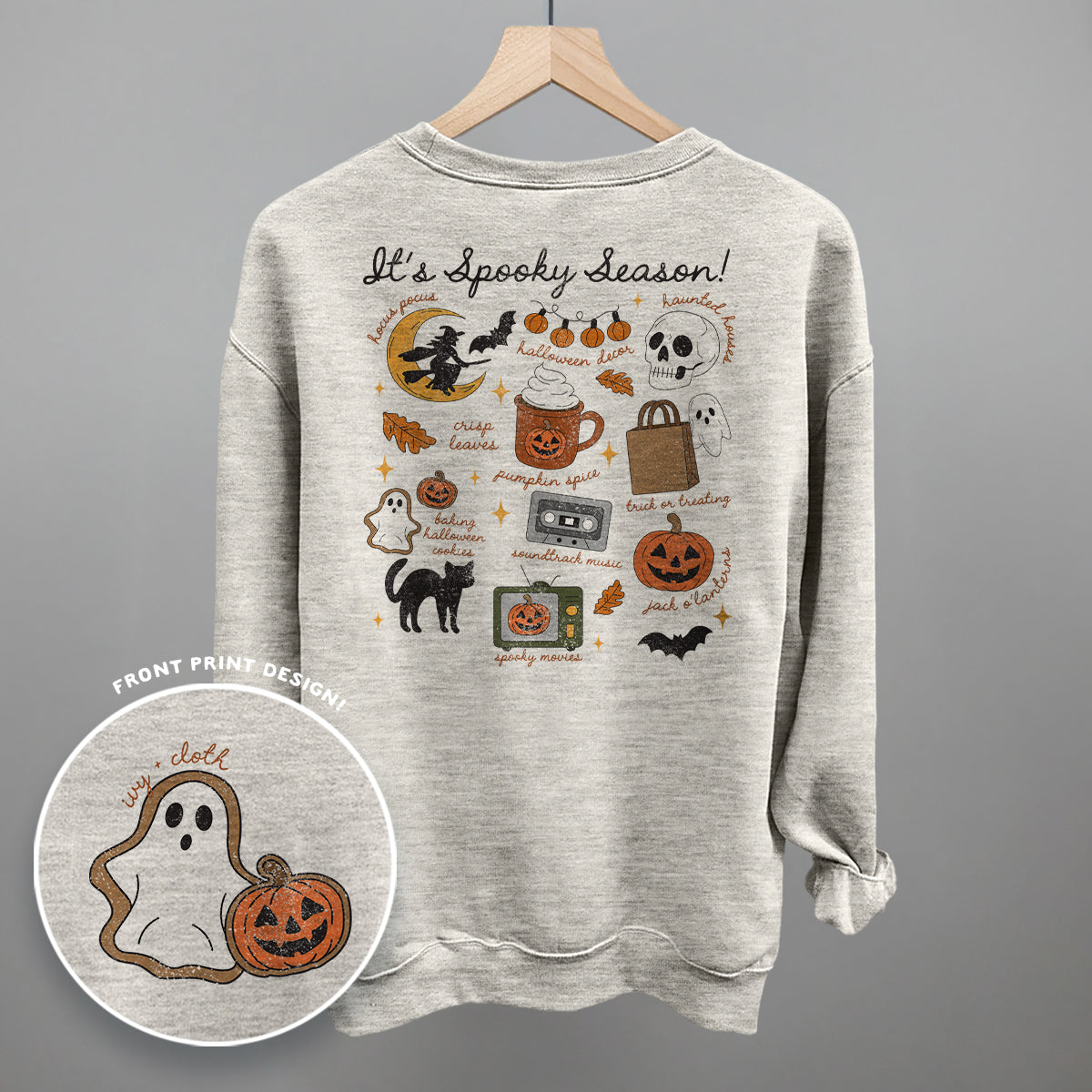 It's Spooky Season Doodles (Back Print) Ivy + Cloth