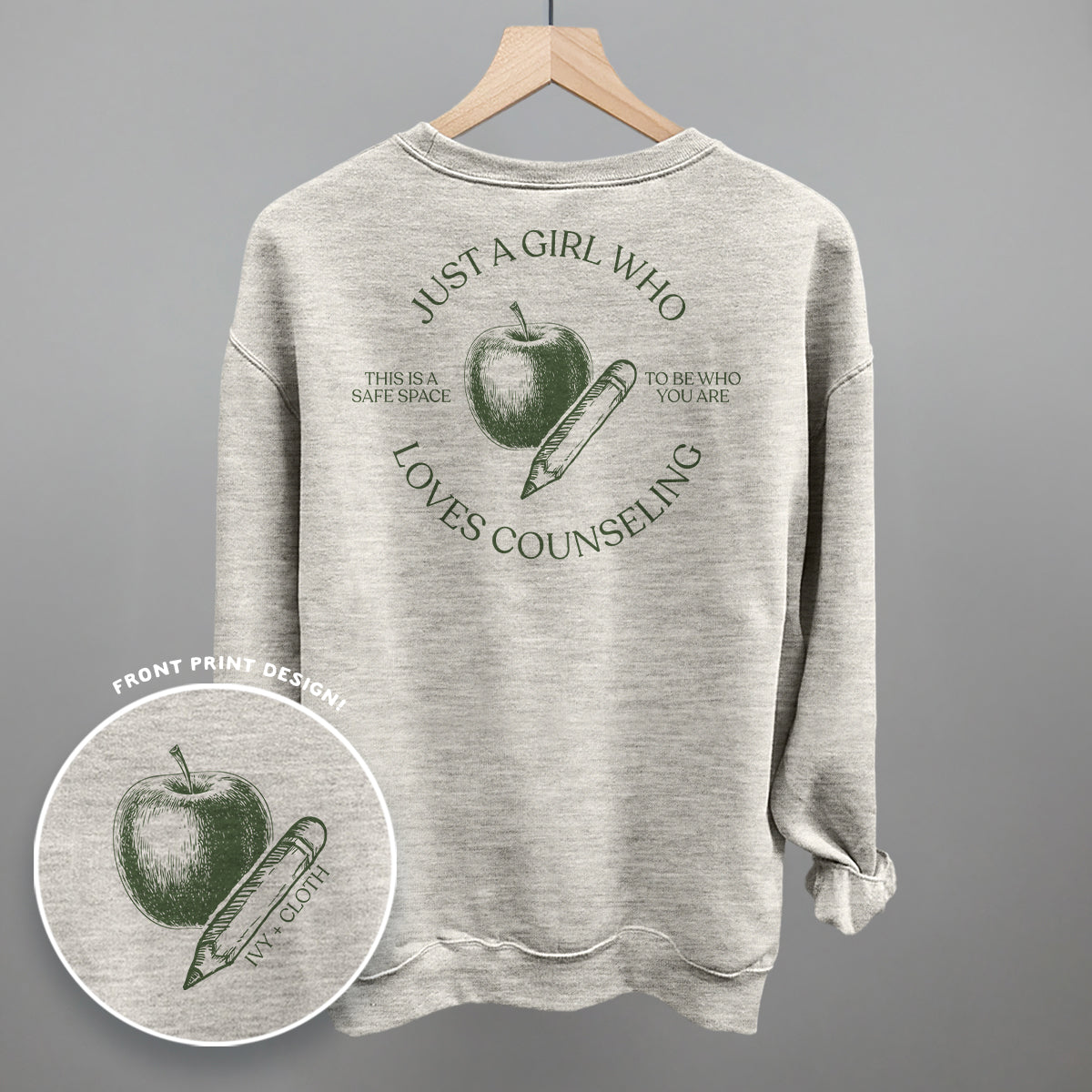Just A Girl Who Loves Counseling (Back Print) Ivy + Cloth
