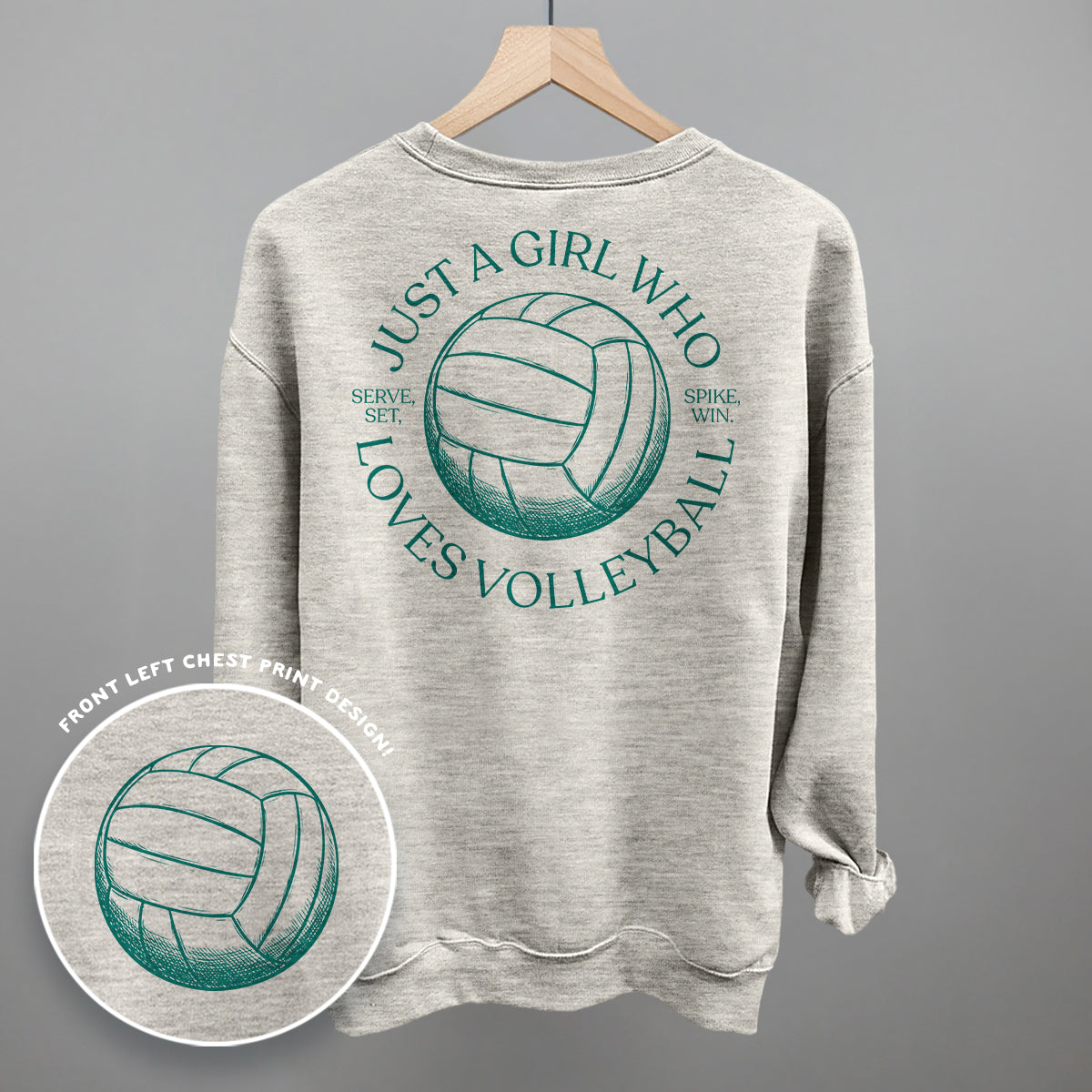 Just A Girl Who Loves Volleyball (Back Print) Ivy + Cloth