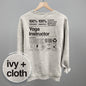 Yoga Instructor Nutrition Facts (Back Print) Ivy + Cloth