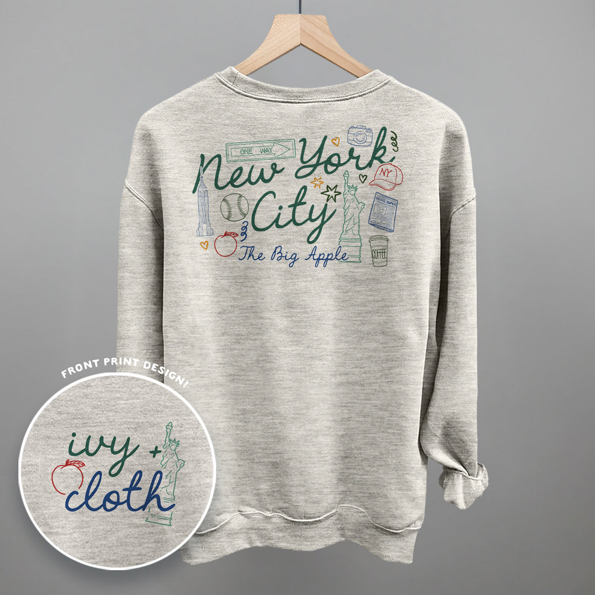 New York City Doodles (Back Print) Ivy + Cloth