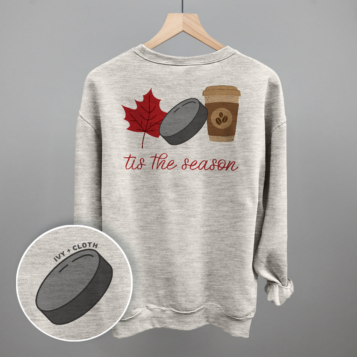 Tis The Season Hockey Doodle (Back Print) Ivy + Cloth