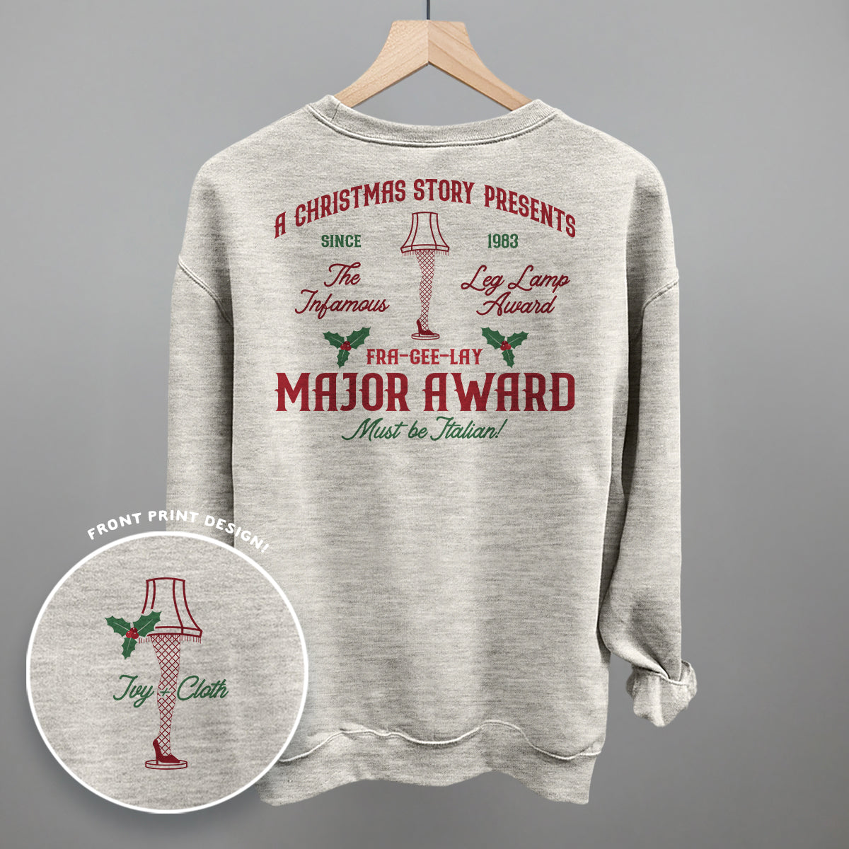 Major Award Leg Lamp (Back Print) Ivy + Cloth
