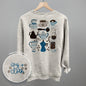 Blue & Brown Coffee Doodles (Back Print) Ivy + Cloth