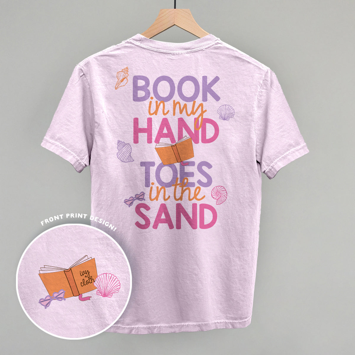 Book In My Hand, Toes In The Sand (Back Print) Ivy + Cloth