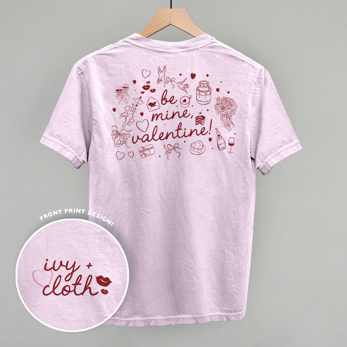 Be Mine, Valentine Doodles (Back Print) Ivy + Cloth