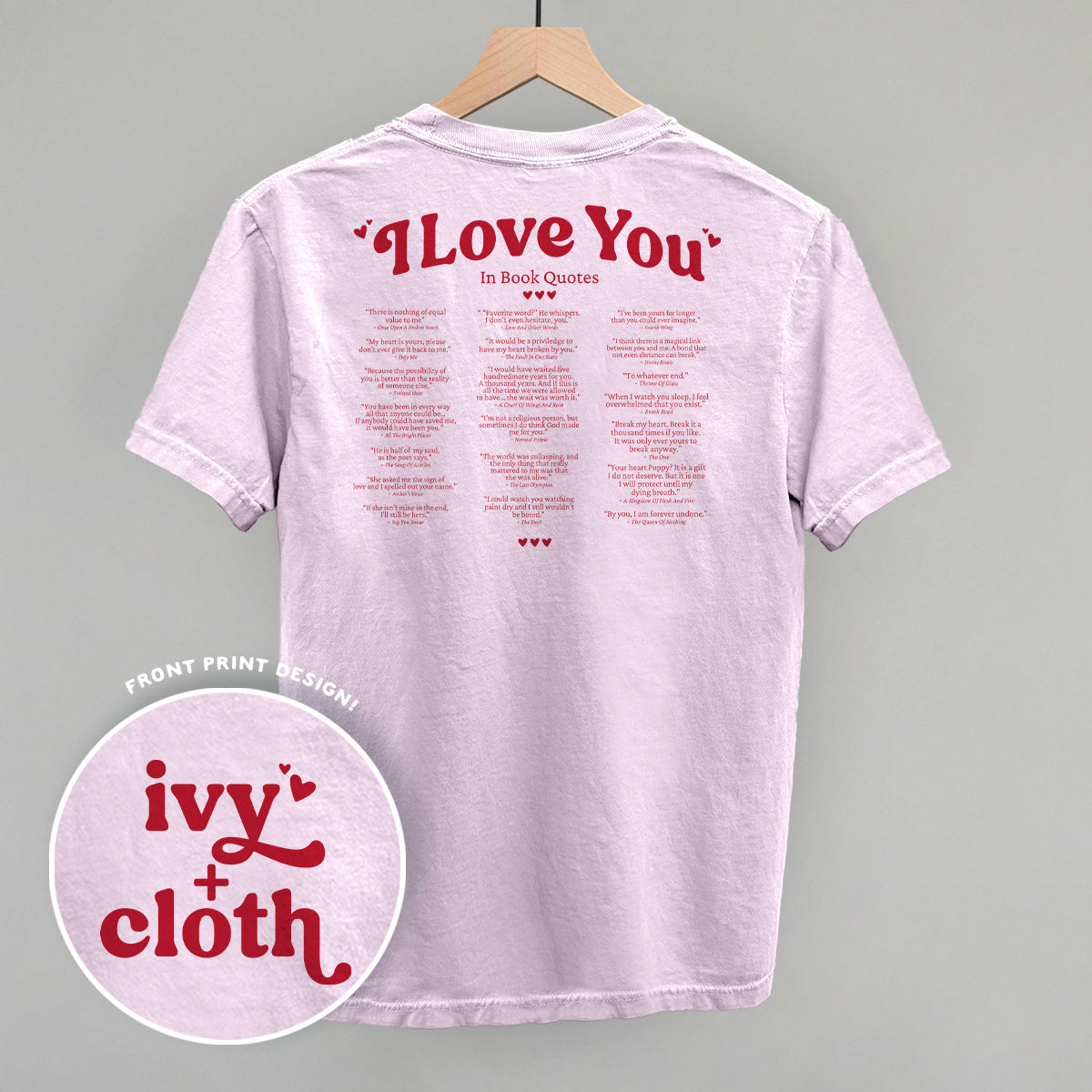 I Love You Book Quotes Back Print Ivy + Cloth