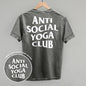 Anti Social Yoga Club (White) (Back Print) Ivy + Cloth